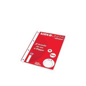 10pz ricambio a5 15x21 cm rinforzato righe c con margine 40 fogli carta 100gr mq