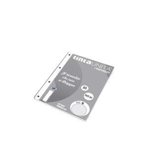 10pz ricambio a5 15x21 cm rinforzato quadretti 5mm con margine 40 fogli carta 100gr mq
