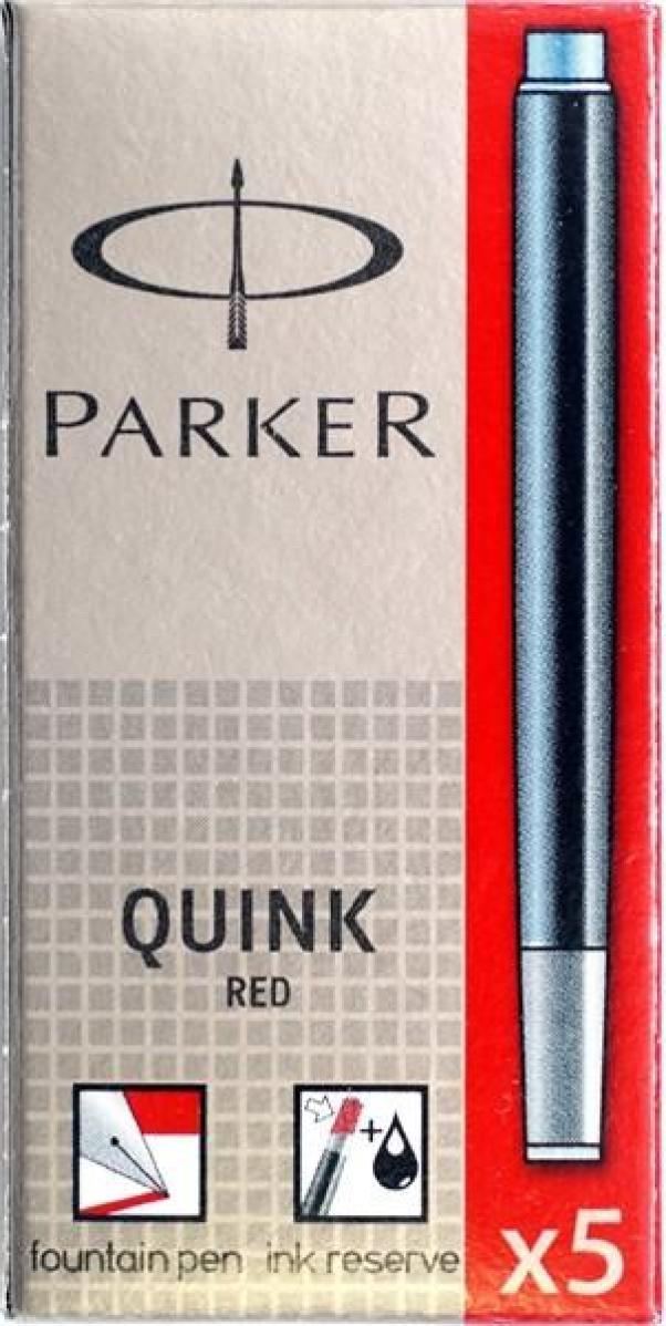 parker parker cartucce inchiostro quink rosso confezione da 5 pz - foto 1 parker parker cartucce inchiostro quink rosso confezione da 5 pz - foto 1