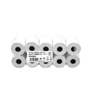 Rotoli termici per pos dimensioni mm 57x20 mt confezione da 10 pz.