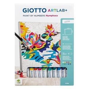Art lab+ paint by numbers nymphaea tela a4 10 tempere e 2 pennelli