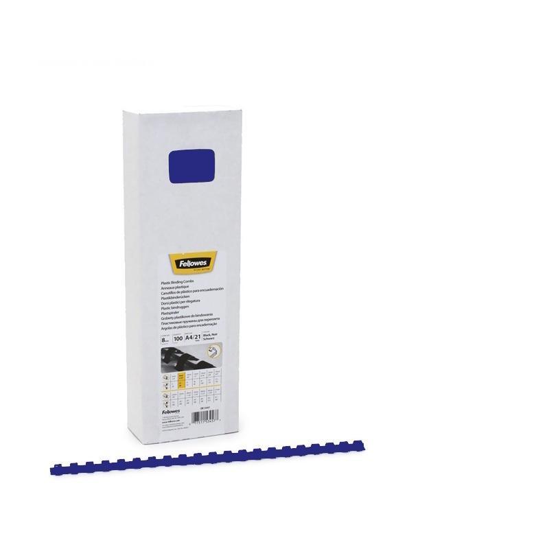 fellowes fellowes 100pz spirali per rilegare ø 8 mm 40 fg blu - foto 1