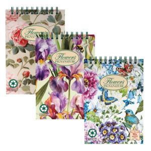 Nature flowers 6pz blocco notes spirale a5 5mm 50fg 80gr/mq