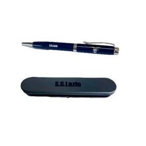 Penna a sfera s.s. lazio ufficiale in metallo con custodia colore inchiostro nero