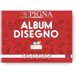 Kids album disegno dimensioni 24x33 cm 20 fogli da 110 gr/mq liscio colore bianco