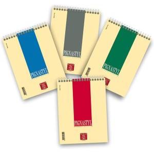 Styl block notes spiralato rigatura quadretti 5 mm formato a5 15x21 cm 60 fg. 80gr/mq