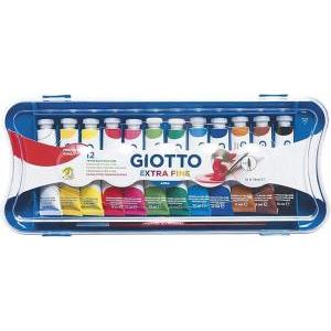 Colori a tempera extra fine t4 in tubetti da 12 ml confezione da 12 pz. in colori assortiti