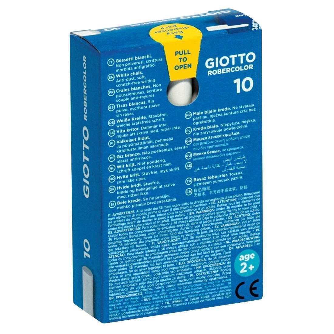 giotto giotto conf. da 10 gessetti bianchi per lavagna - foto 2
