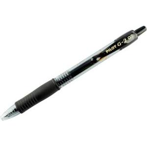 G 2 penna a sfera gel a scatto ricaricabile colore nero punta da 0,7 mm