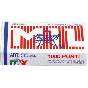 Punti metallici 515/6 per cucitrici ad alto spessore 24/6 - confezione da 1000 pezzi