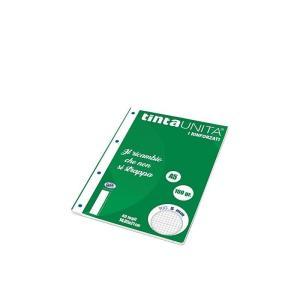 Ricambio a5 15x21 cm rinforzato quadretti 5mm 40 fogli carta 100gr mq