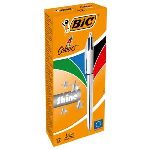4 colours shine penna 4 colori fusto metallizzato conf. 12 pezzi