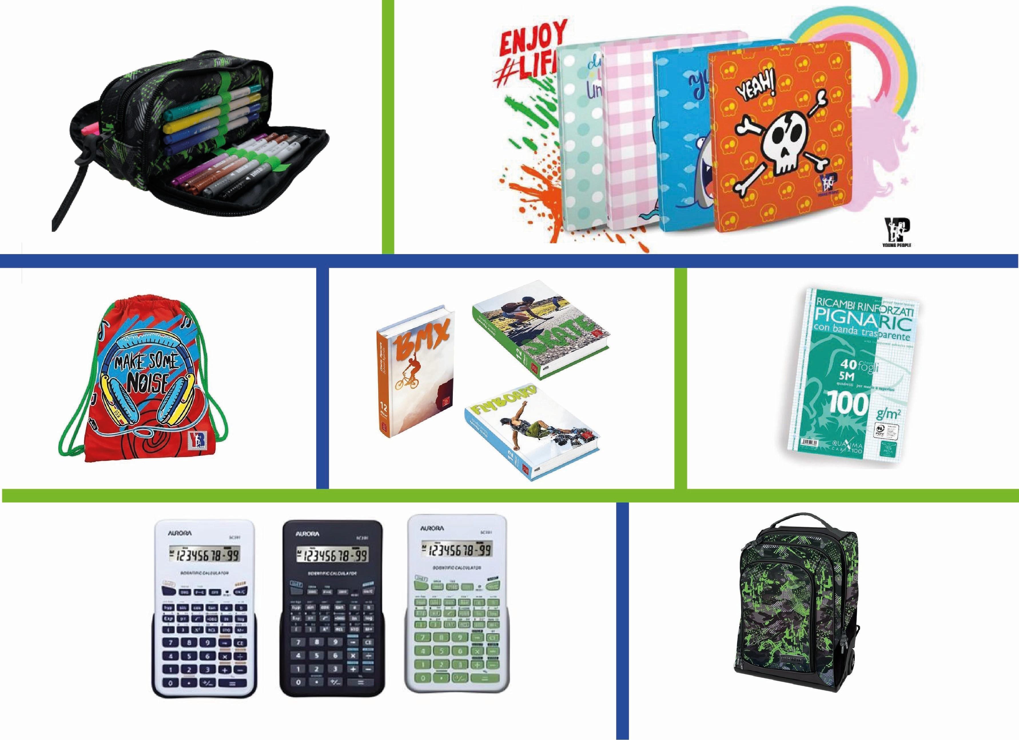 penna e matita kit scuola boy 7 pezzi - foto 1