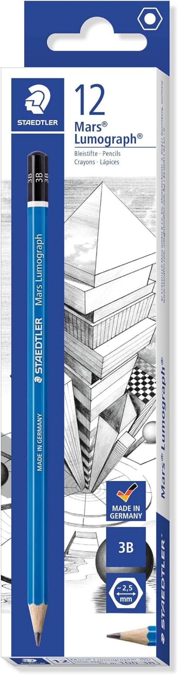 staedtler staedtler matita mars lumograph 100 3b conf. 12 pezzi - foto 1 staedtler staedtler matita mars lumograph 100 3b conf. 12 pezzi - foto 1