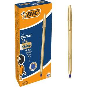 Cristal shine oro penna a sfera blu 1 mm confezione da 20 pezzi