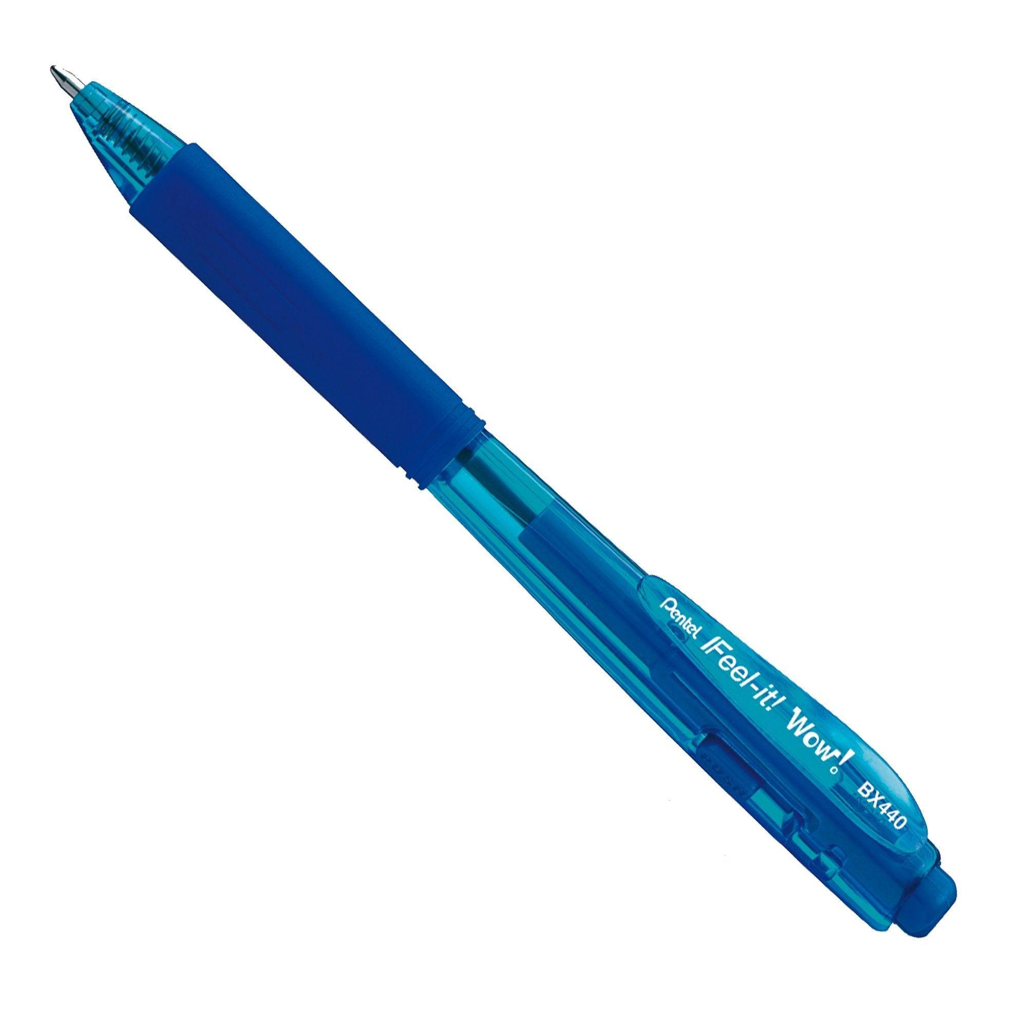 pentel pentel penna a sfera wow bx440 blu punta 1.0mm conf. 12 pz - foto 1 pentel pentel penna a sfera wow bx440 blu punta 1.0mm conf. 12 pz - foto 1
