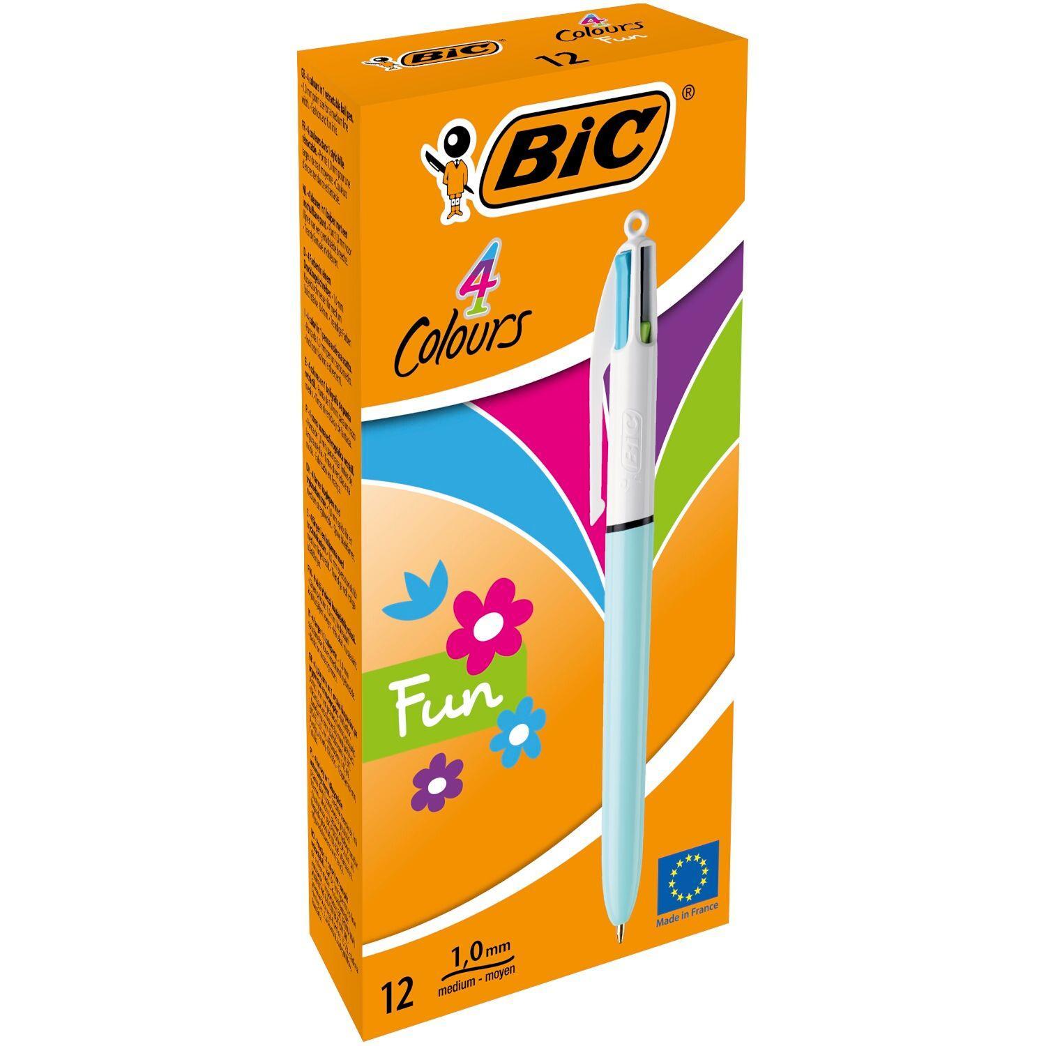 bic bic 4 colours fun penna 4 colori punta 10 mm confezione da 12 pz - foto 1 bic bic 4 colours fun penna 4 colori punta 10 mm confezione da 12 pz - foto 1