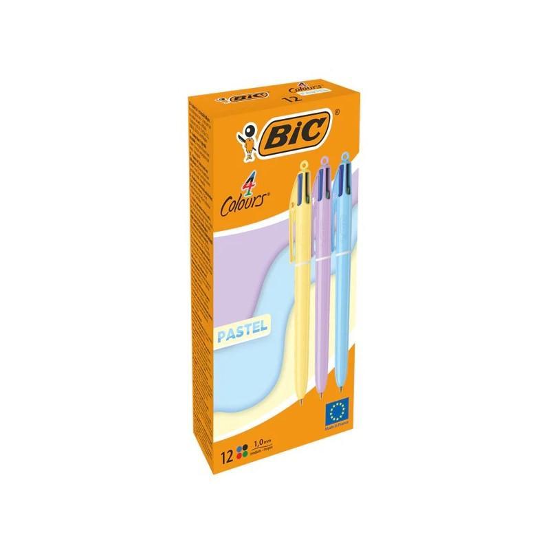 bic bic 4 colours pastel penna 4 colori punta 10 mm confezione da 12 pz - foto 2 bic bic 4 colours pastel penna 4 colori punta 10 mm confezione da 12 pz - foto 2