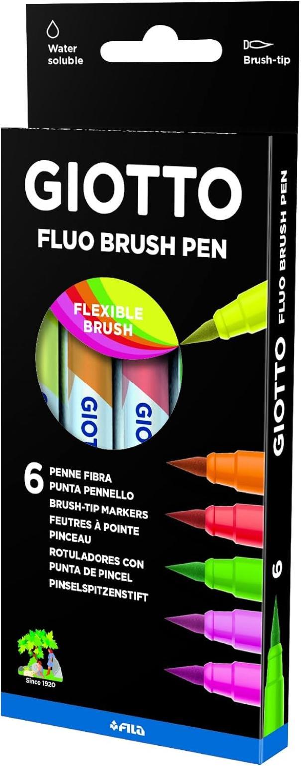 giotto giotto pennarelli turbo soft brush fluo conf. da 10 pz - foto 1 giotto giotto pennarelli turbo soft brush fluo conf. da 10 pz - foto 1