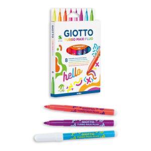 Turbo maxi fluo pennarelli punta maxi 8 colori fluo conf. 6 astucci