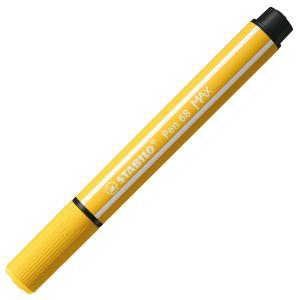 Pen 68 max pennarello punta a scalpello giallo  5 pz