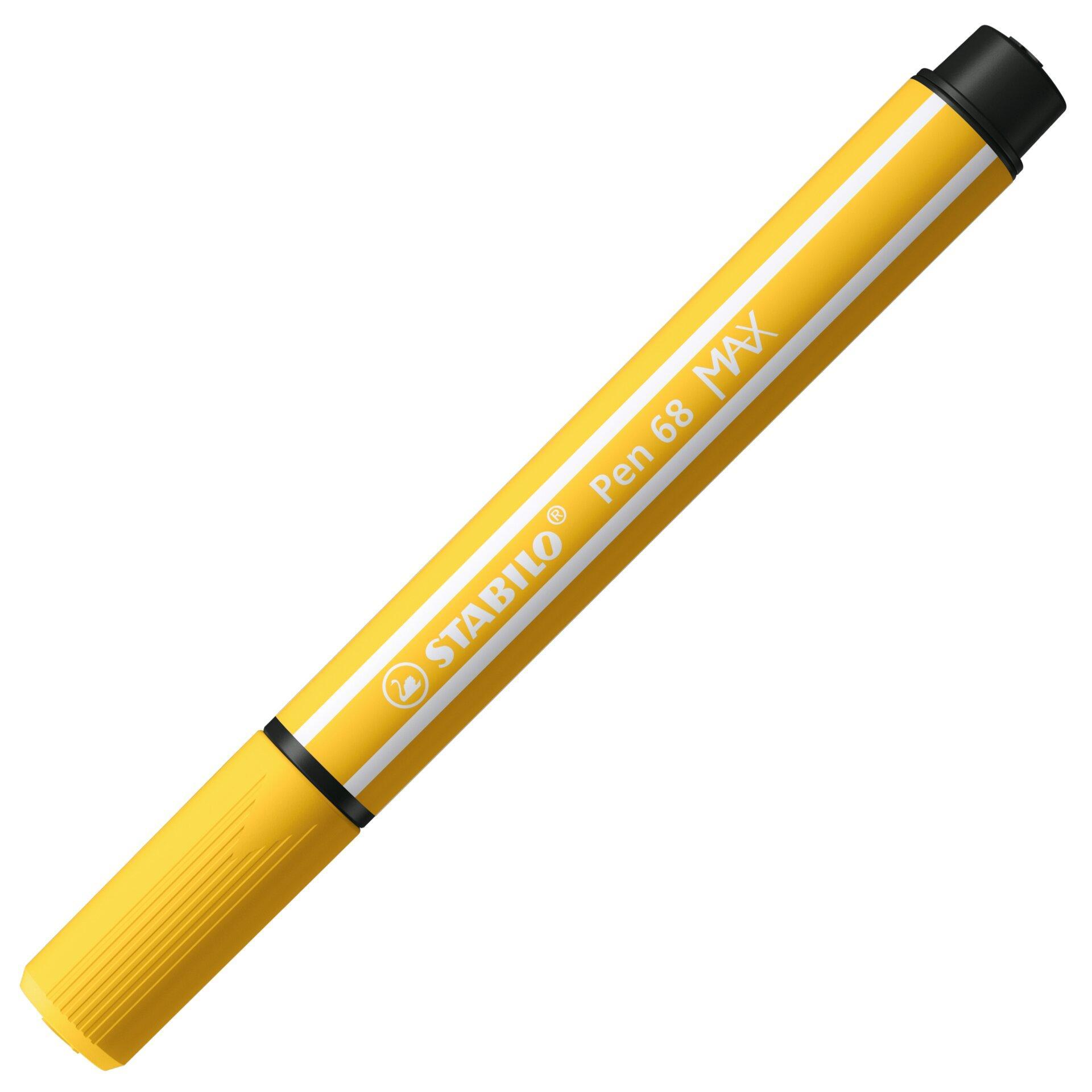 stabilo stabilo pen 68 max pennarello punta a scalpello giallo 5 pz - foto 1 stabilo stabilo pen 68 max pennarello punta a scalpello giallo 5 pz - foto 1
