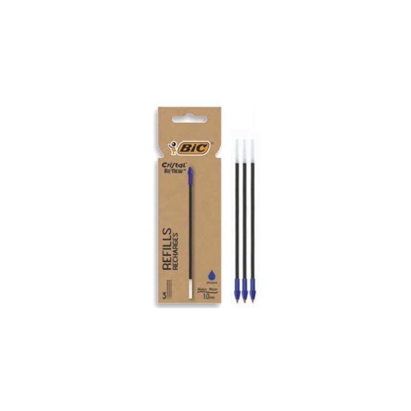 bic bic cristal re'new refill penna a sfera blu 1.0 mm 3 pezzi - foto 1 bic bic cristal re'new refill penna a sfera blu 1.0 mm 3 pezzi - foto 1