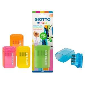 Temperamatite 3 in 1 a tre fori con contenitore confezione 30 pezzi