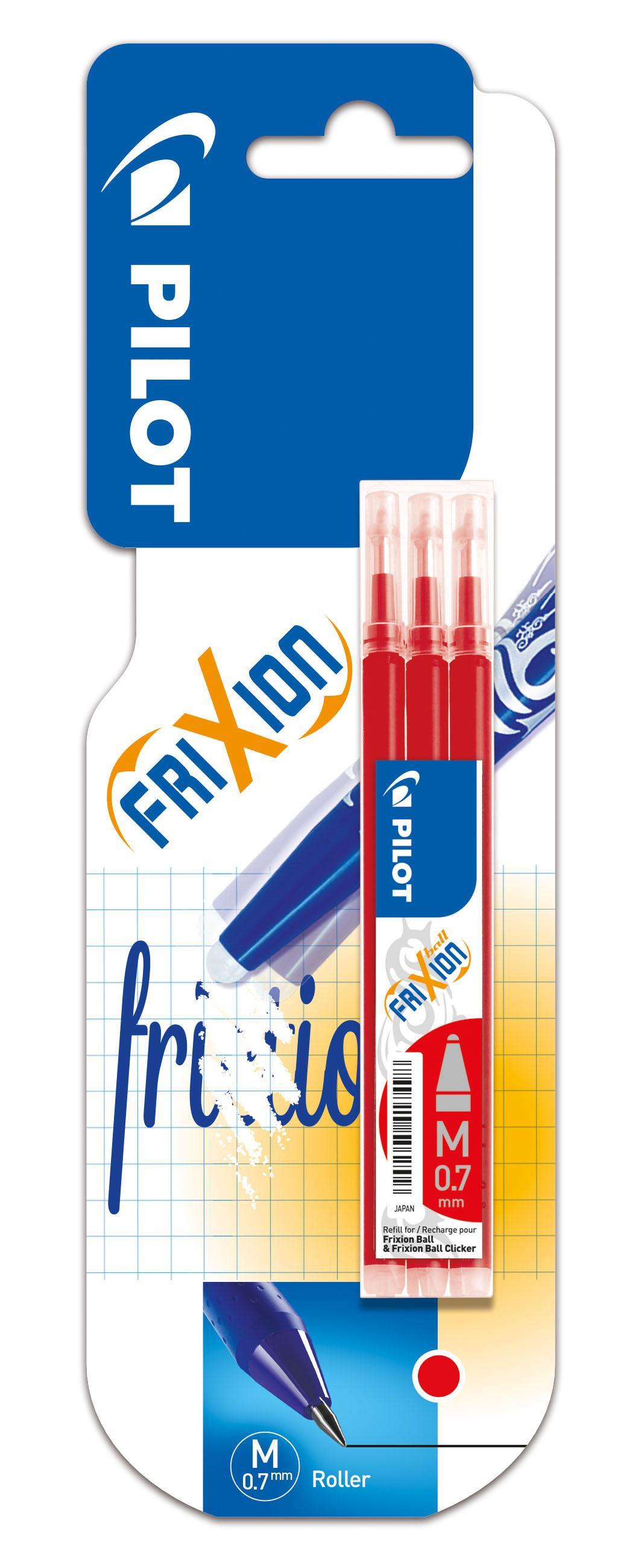 pilot pilot ricariche frixion ball 0.7 mm rosso 20 blister da 3 pezzi - foto 1