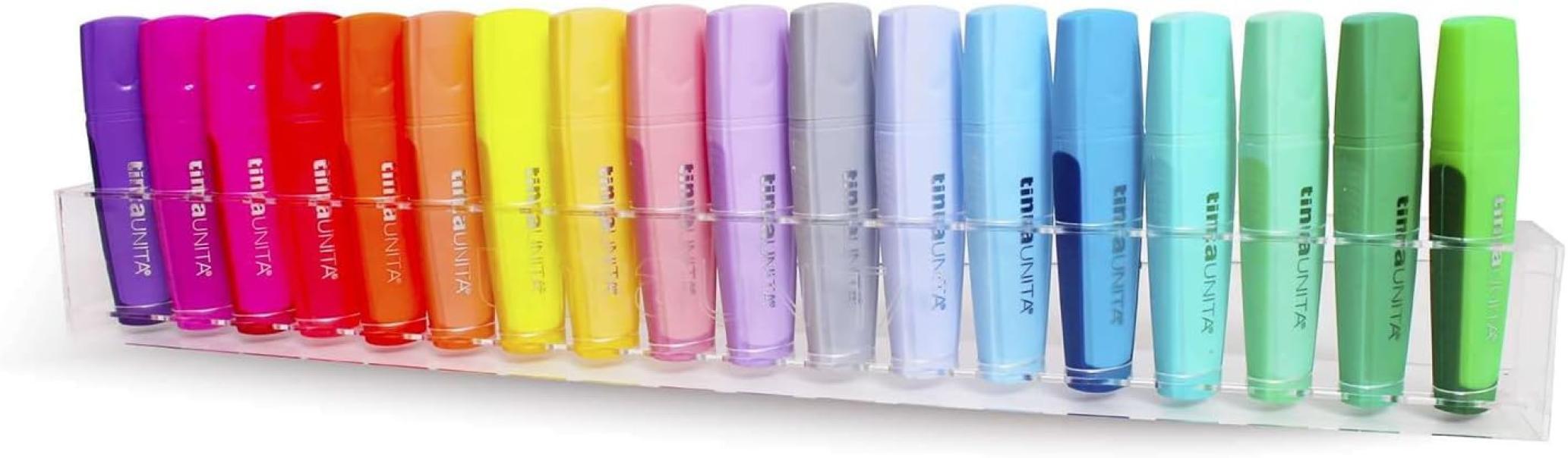 tinta unita tinta unita evidenziatore palette set 18 colori - foto 1
