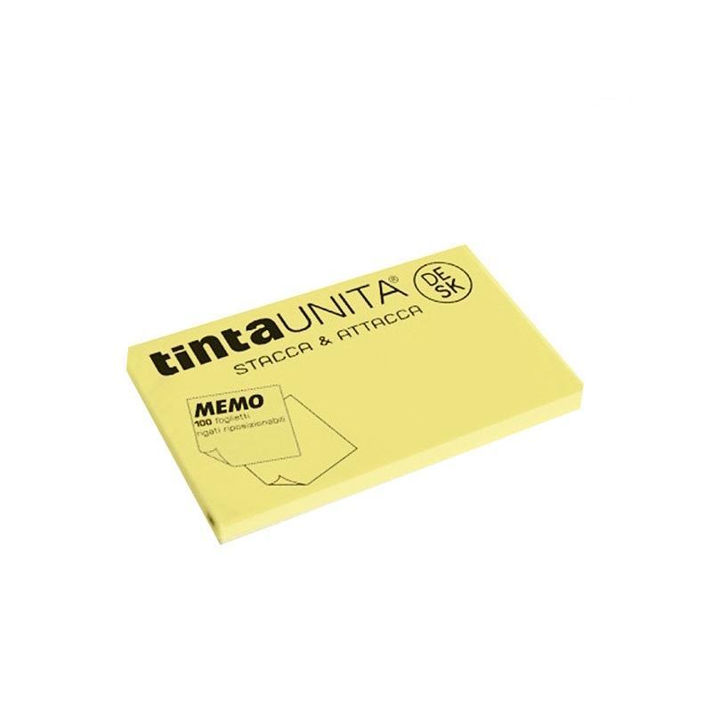 tinta unita tinta unita memo desk fogli riposizionabili 75x125 100fg.giallo - 12 pezzi - foto 1