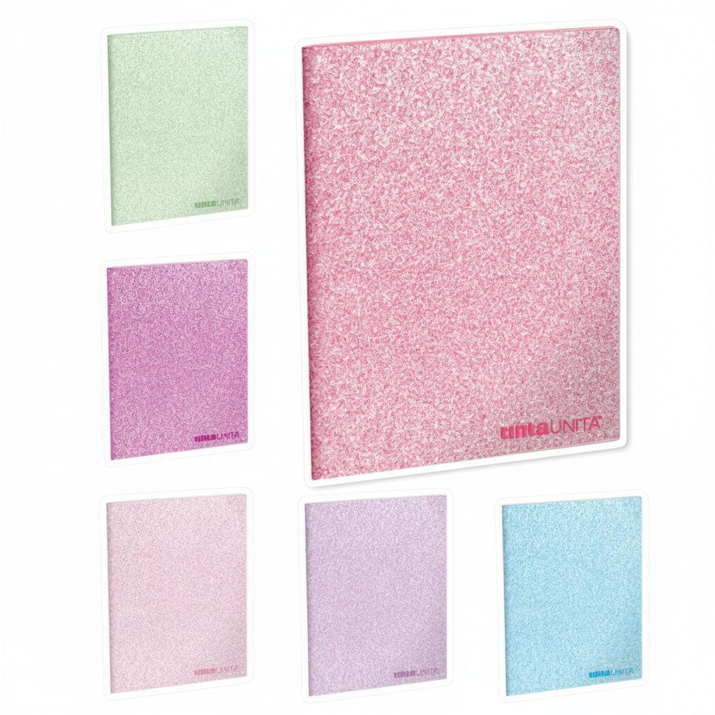 tinta unita tinta unita pastel glitter 50 special maxi quaderni 100 g righe a 12 pezzi - foto 1 tinta unita tinta unita pastel glitter 50 special maxi quaderni 100 g righe a 12 pezzi - foto 1