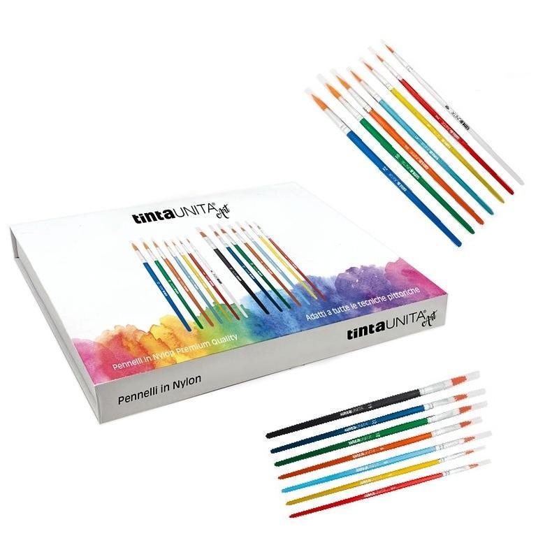 tinta unita tinta unita assortimento 84 pennelli tondo/piatto - foto 1 tinta unita tinta unita assortimento 84 pennelli tondo/piatto - foto 1