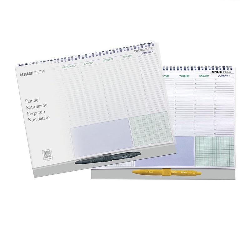 tinta unita tinta unita agenda planner 49x34 no data + penna i'm - foto 1