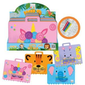 Kids valigetta funny coloring a4 6 fogli + 6 pennarelli