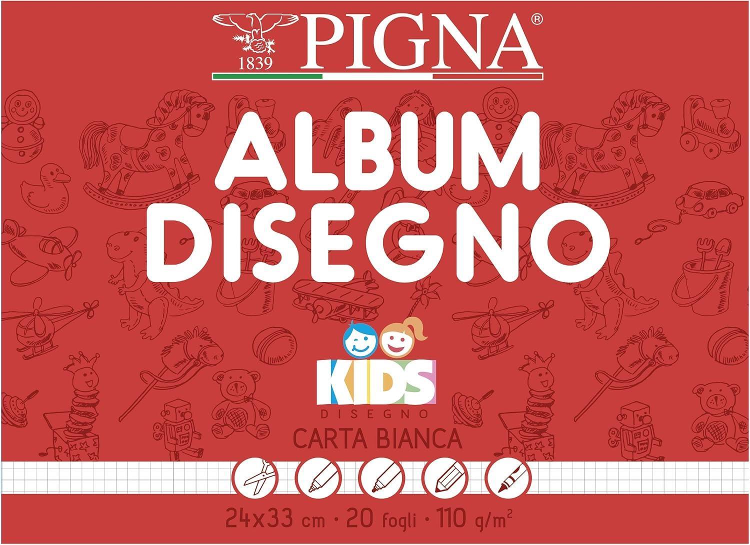 pigna pigna album da disegno kids quadretti 1cm 24x33cm 20fg 110gr - foto 1 pigna pigna album da disegno kids quadretti 1cm 24x33cm 20fg 110gr - foto 1