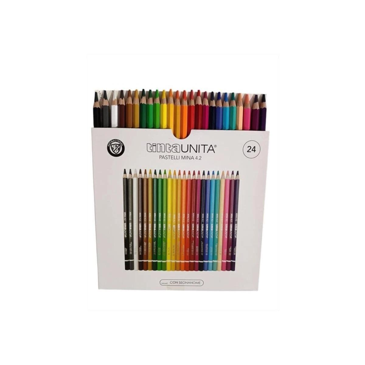 tinta unita tinta unita pastelli da 24 colori mina 4.2 mm - foto 1